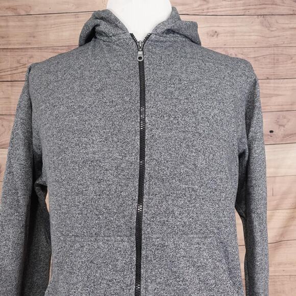 Phat Farm Hoodie Mens Medium Gray Full Zip Sweatshirt 100% Polyester Hooded - Picture 1 of 9